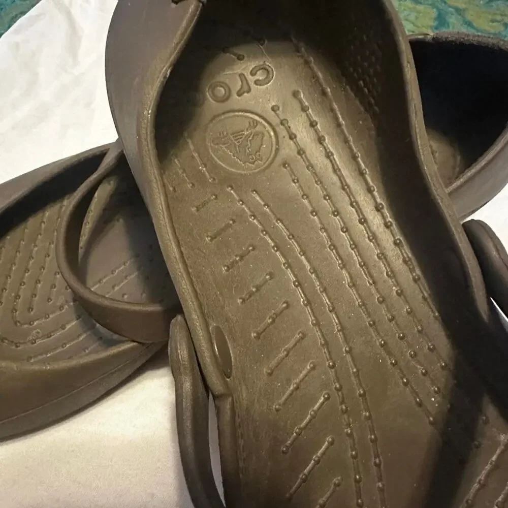 Dark gray crocs mary jane